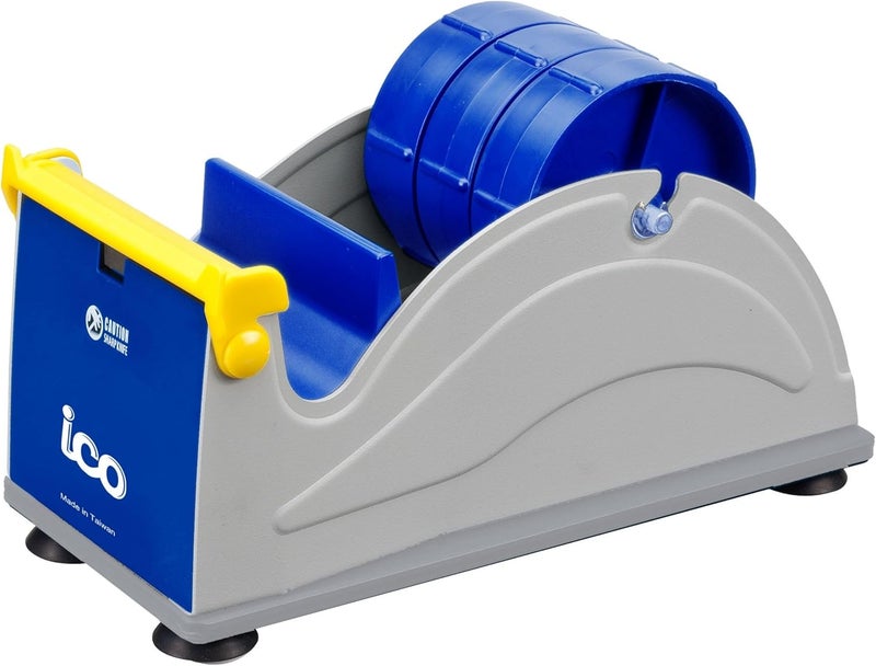 ICO by Excell Triple Premium Extra Wide Metal Multi-Rolls Desktop Tape Dispenser, ET-13371, 3 inch Wide, 3 inch Core - Image 1